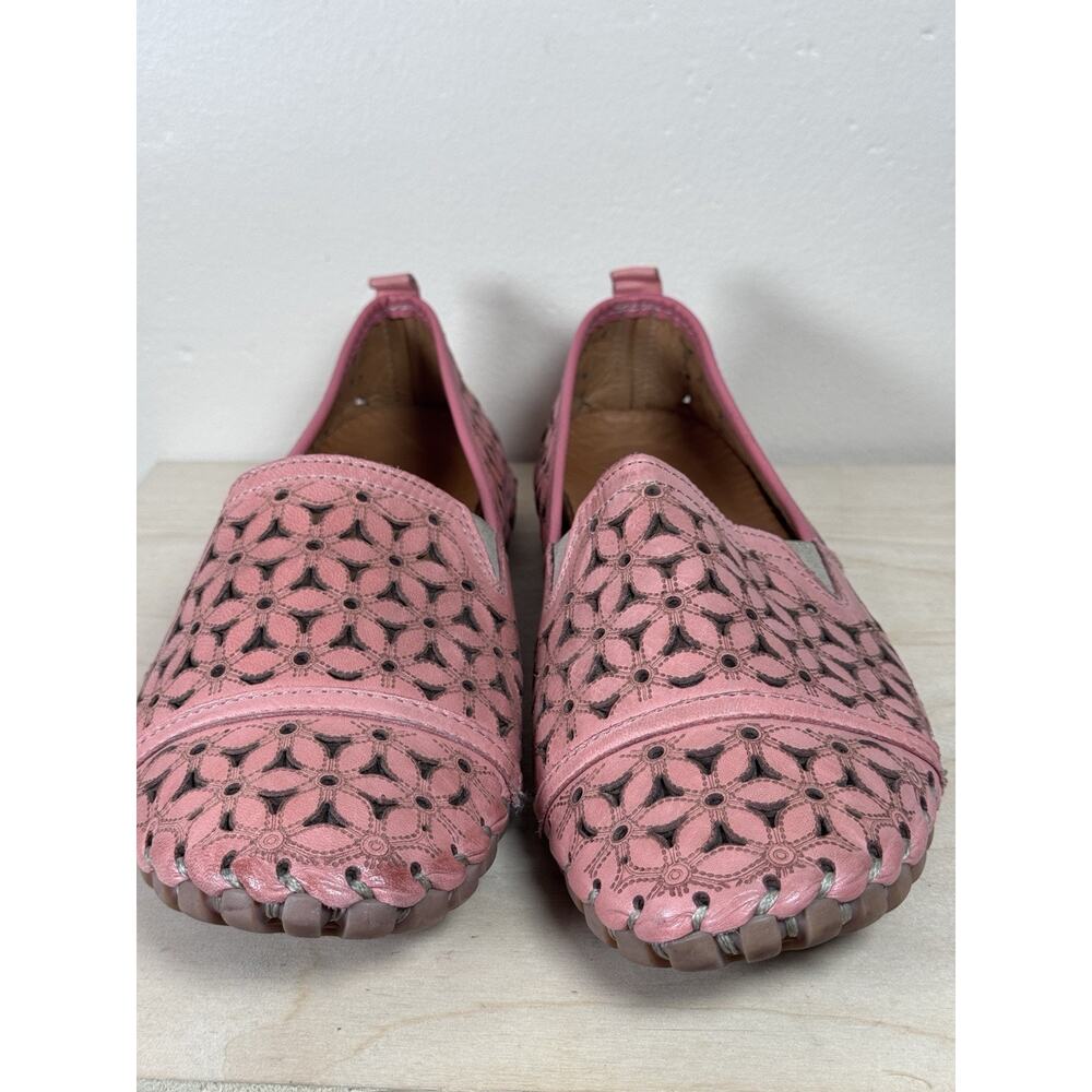 Spring Step Flowerflow Slip On Loafer Womens EU 40 US 9 Leather Flower Cut Outs - Picture 8 of 10